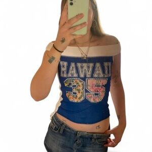 Y2K Vintage Riley Mesh Jersey Upcycled Top